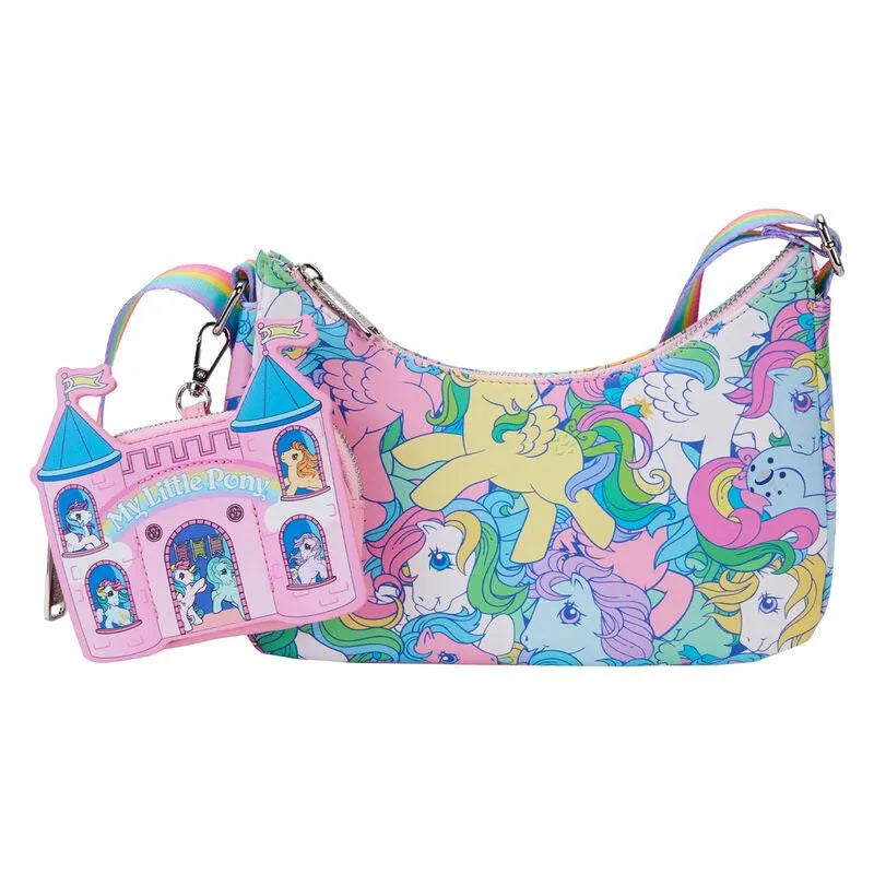 Loungefly My Little Pony Large All-Over Print Crossbody Bag with Coin Bag - Ginga Toys