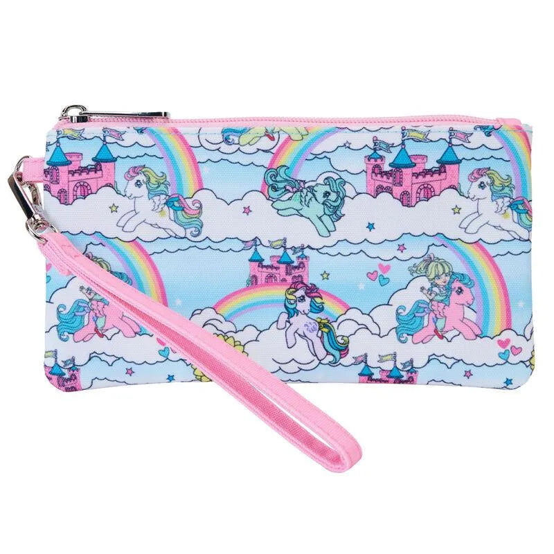 Loungefly My Little Pony Sky Scene All-Over Print Nylon Zipper Pouch Wristlet - Ginga Toys