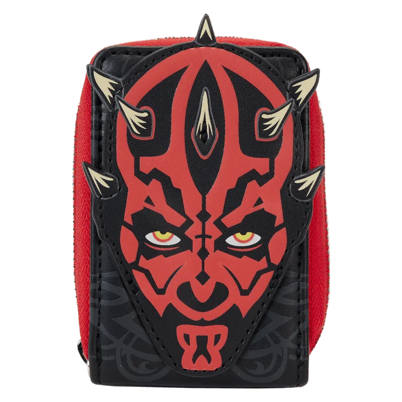 Loungefly Star Wars The Phantom Menace 25th Darth Maul Glow Accordion Wallet - Ginga Toys