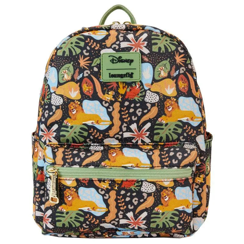 Loungefly The Lion King 30th Anniversary Silhouette All-Over Print Canvas Square Mini Backpack - Ginga Toys