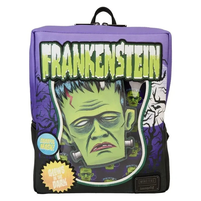 Loungefly Universal Monsters Frankenstein Mask Glow Mini Backpack With Coin Bag - Ginga Toys