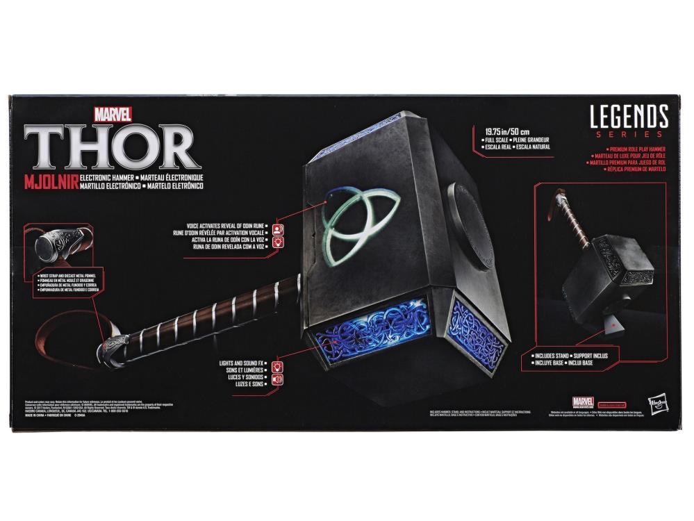 Marvel Legends Thor Mjolnir Electronic Hammer Replica - Hasbro - Ginga Toys