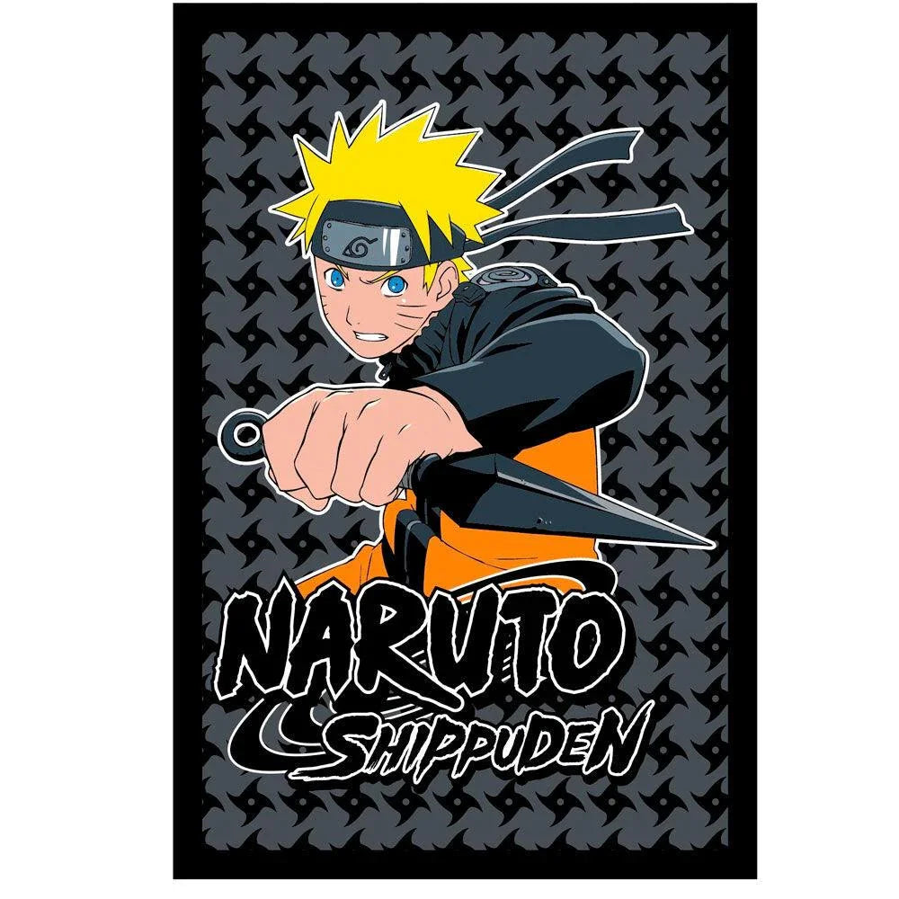 Naruto Shippuden Polar Blanket Black 100x140cm - Ginga Toys