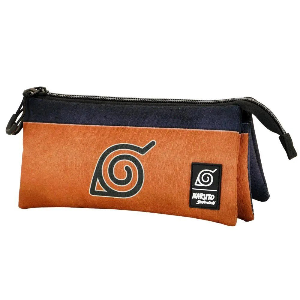 Naruto Shippuden Symbol Pencil Case Triple - Ginga Toys