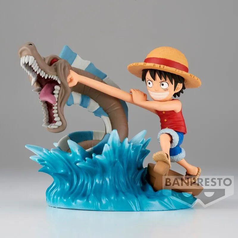 One Piece World Collectable Figure Log Stories Monkey D. Luffy vs Local Sea Monster Figure - Banpresto - Ginga Toys