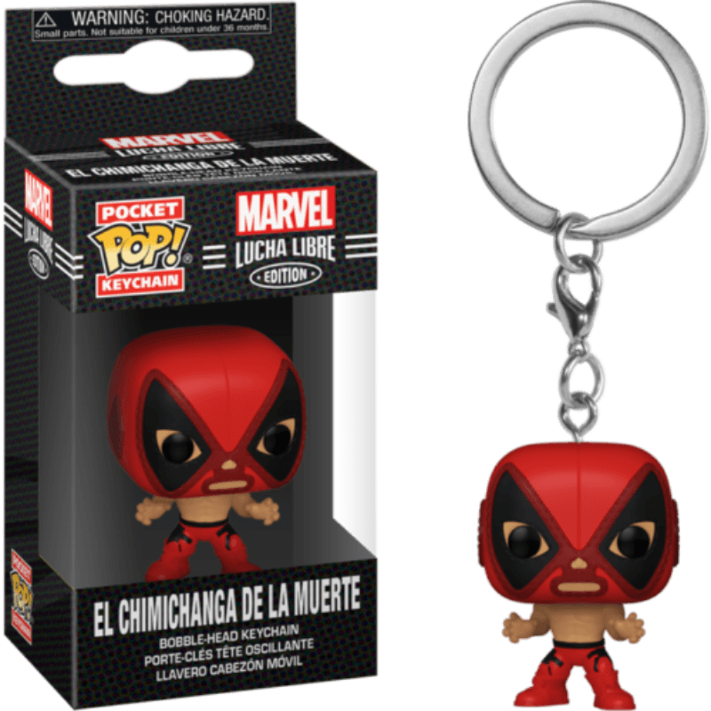 Deadpool Funko Pop! Keychain: Marvel Lucha Libre La Chimiganga de la Muerte  Figure