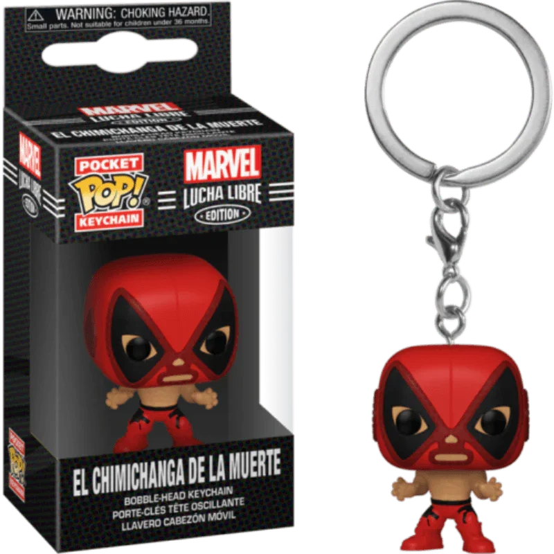Pocket Pop! Keychain: Marvel Lucha Libre Deadpool La Chimiganga de la Muerte Figure - Funko - Ginga Toys