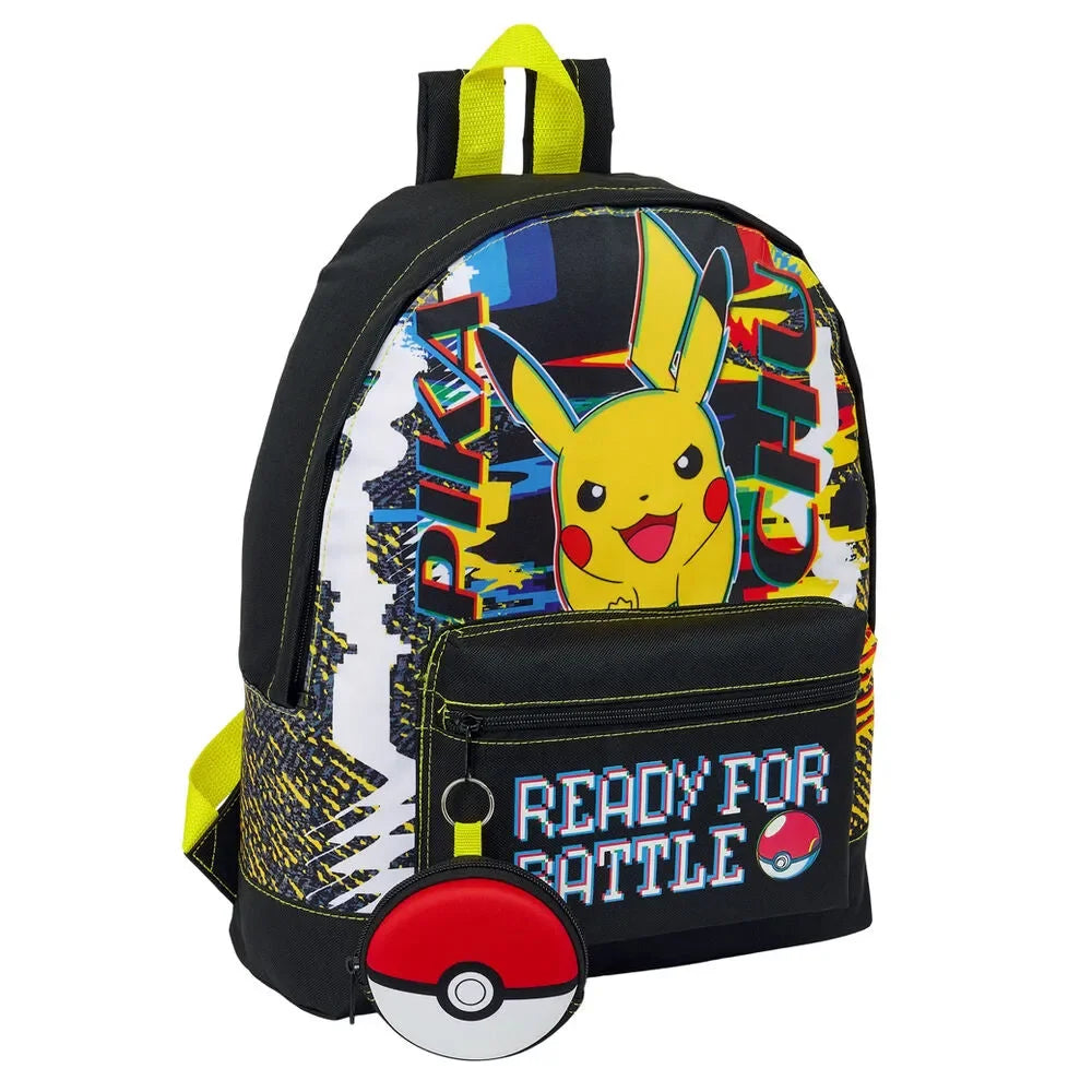 Pokémon - Pikachu Backpack 40cm and Coin Purse - Ginga Toys