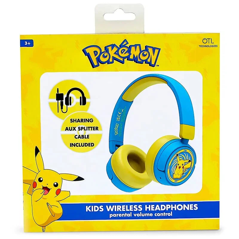Pokémon Pikachu Wireless Headphones - Blue - Ginga Toys