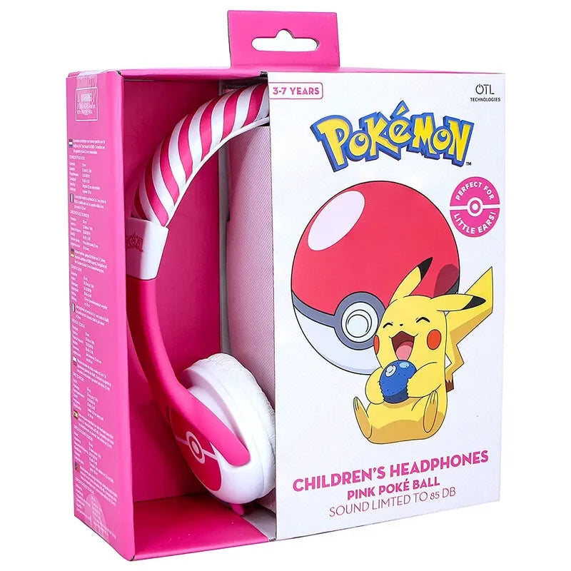 Pokémon Pink Pokeball kids Headphones - Ginga Toys