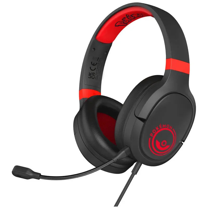 Pokémon Pokeball Gaming Headphones - Black and Red - Ginga Toys