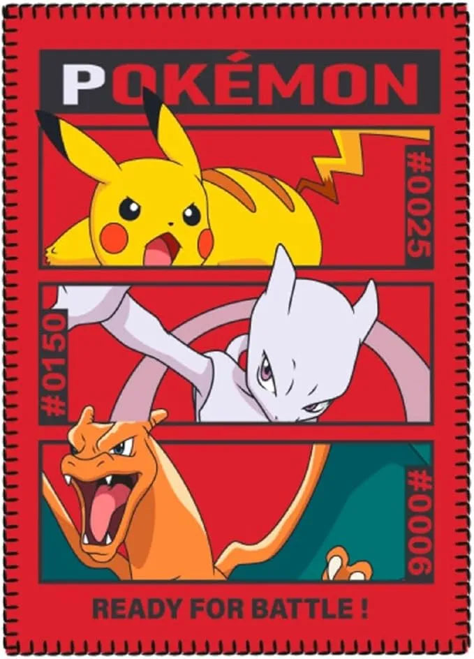 Pokémon Ready for Battle Polar Blanket 100x140cm - Ginga Toys