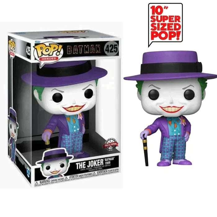 The Joker Funko Pop! 425 10 Inch (with Hat) - Batman 1989 Exclusive Jumbo  Figure