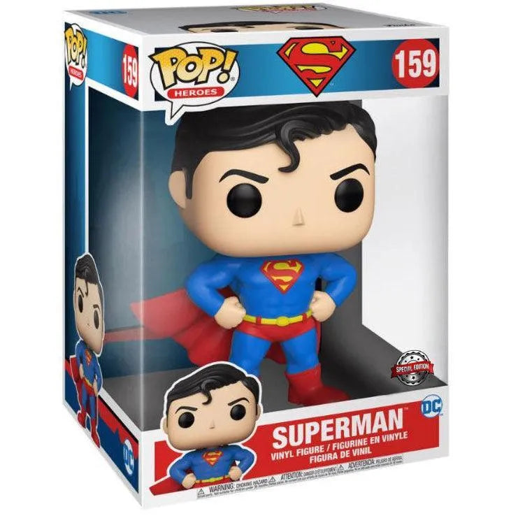 Funko POP DC Comics Superman 10" Large Vinyl Figure #159 Exclusive - Funko - Ginga Toys