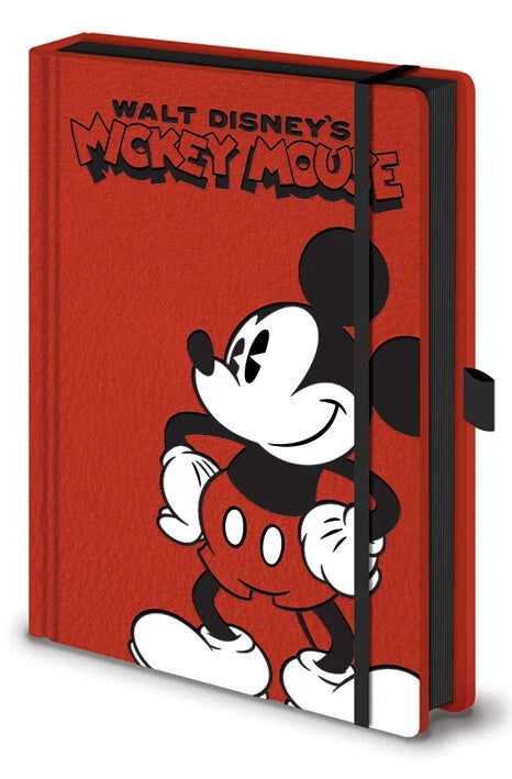 Disney Classic Mickey Mouse Faux Leather A5 Premium Notebook - Ginga Toys