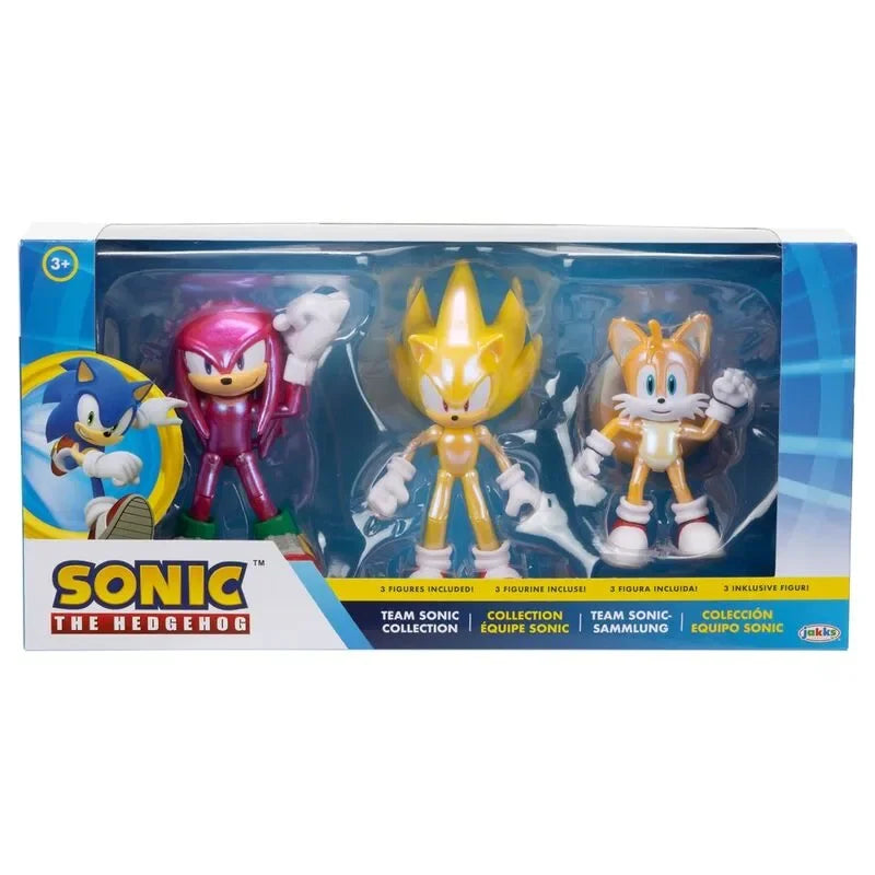 Sonic The Hedgehog 4" Ultimate Team Up 3-Pack Figures Set - Ginga Toys