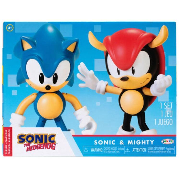 Sonic the Hedgehog - Classic Sonic & Classic Mighty 4" Action Figure 2 Pack - Jakks Pacific - Ginga Toys