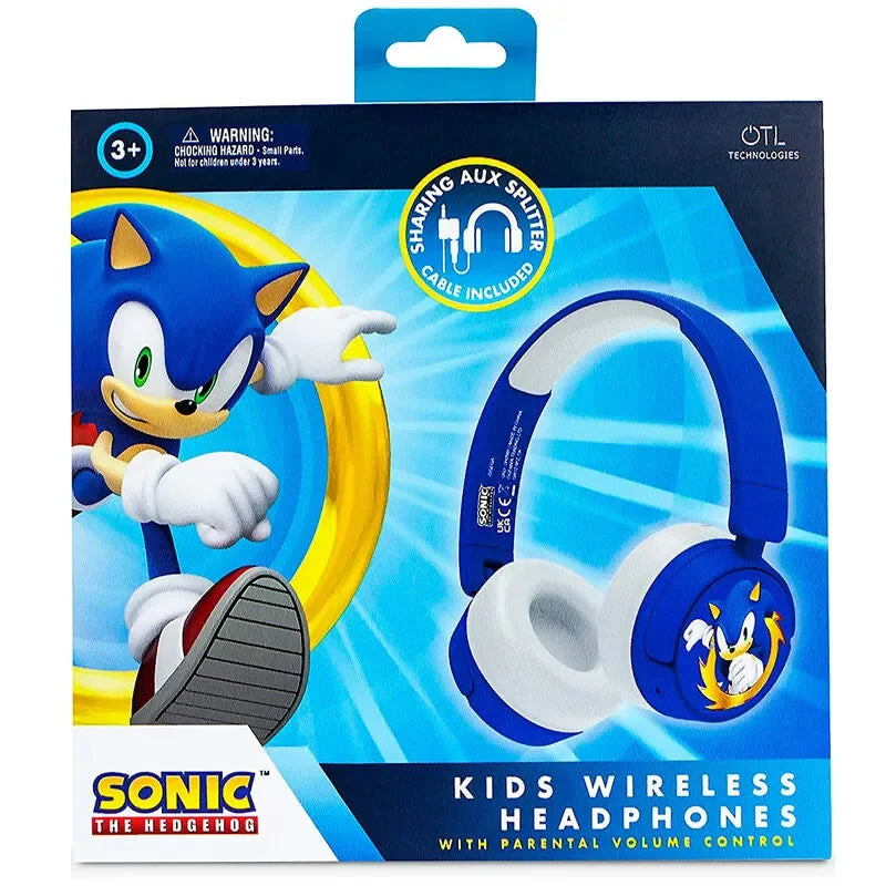 Sonic the Hedgehog Kids Wireless Headphones - Blue - Ginga Toys