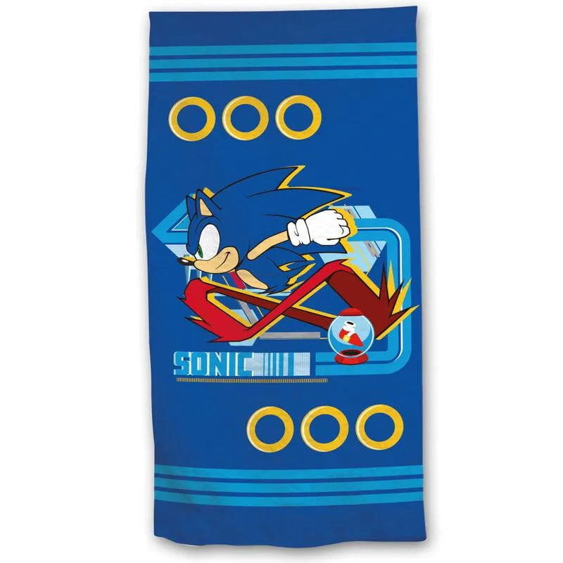 Sonic The Hedgehog microfiber Kids towel 70cm x 140cm - Sega - Ginga Toys
