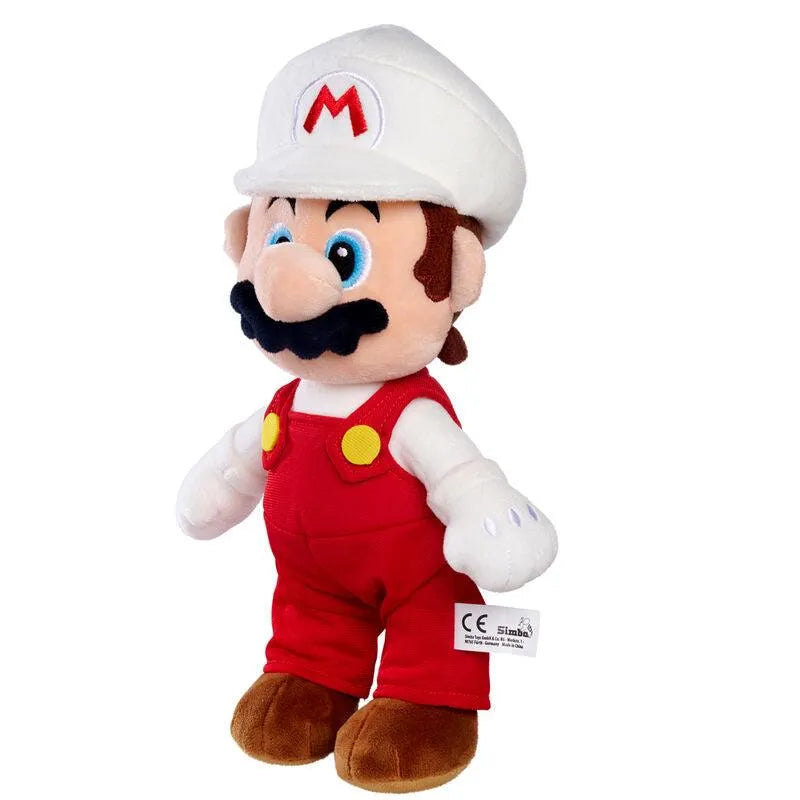Super Mario Bros Mario fire plush toy 30cm - Ginga Toys