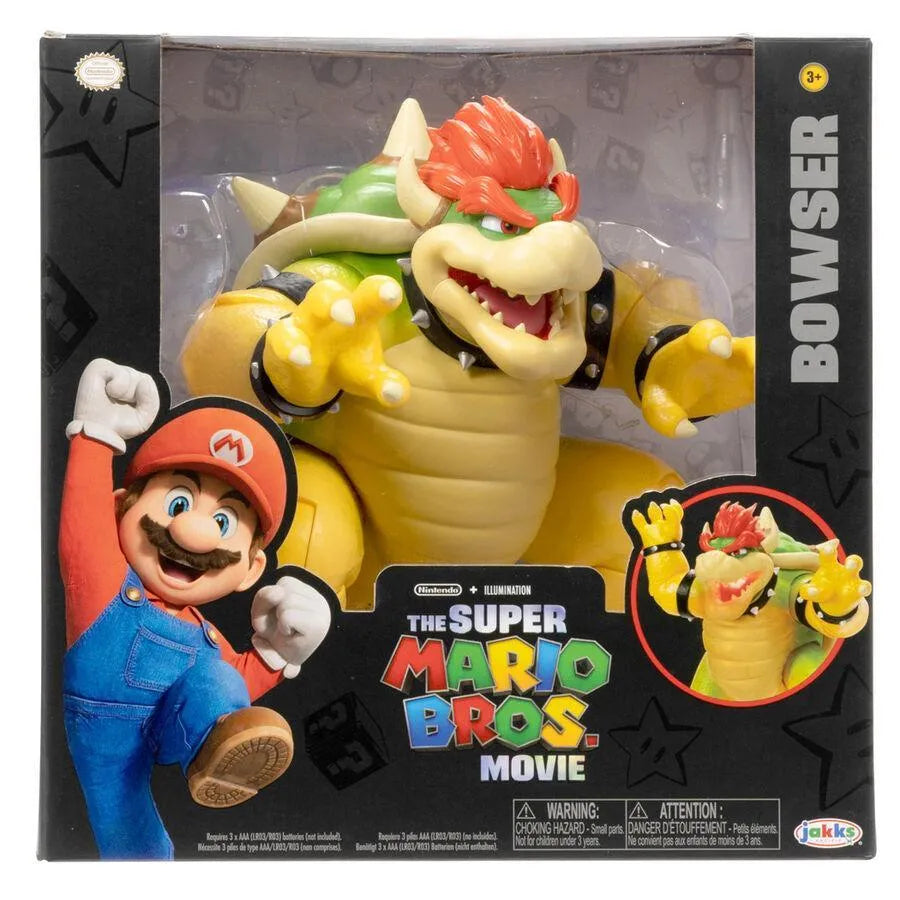 The Super Mario Bros. Movie 7" Fire Breathing Bowser Figure - Jakks Pacific - Ginga Toys