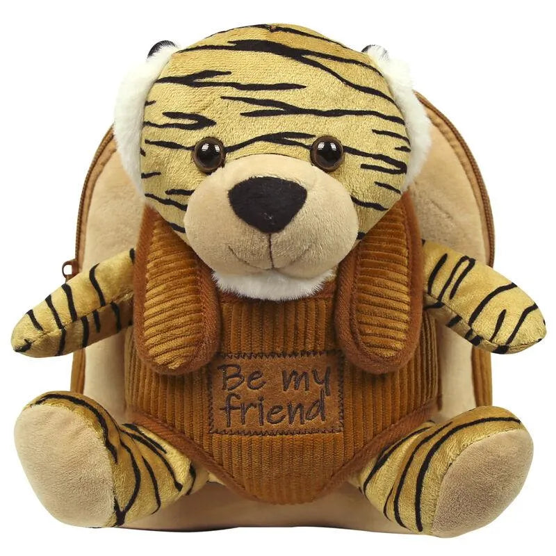 Tiger Joe Kids Preschool Backpack with plush toy 26cm - Perletti - Ginga Toys