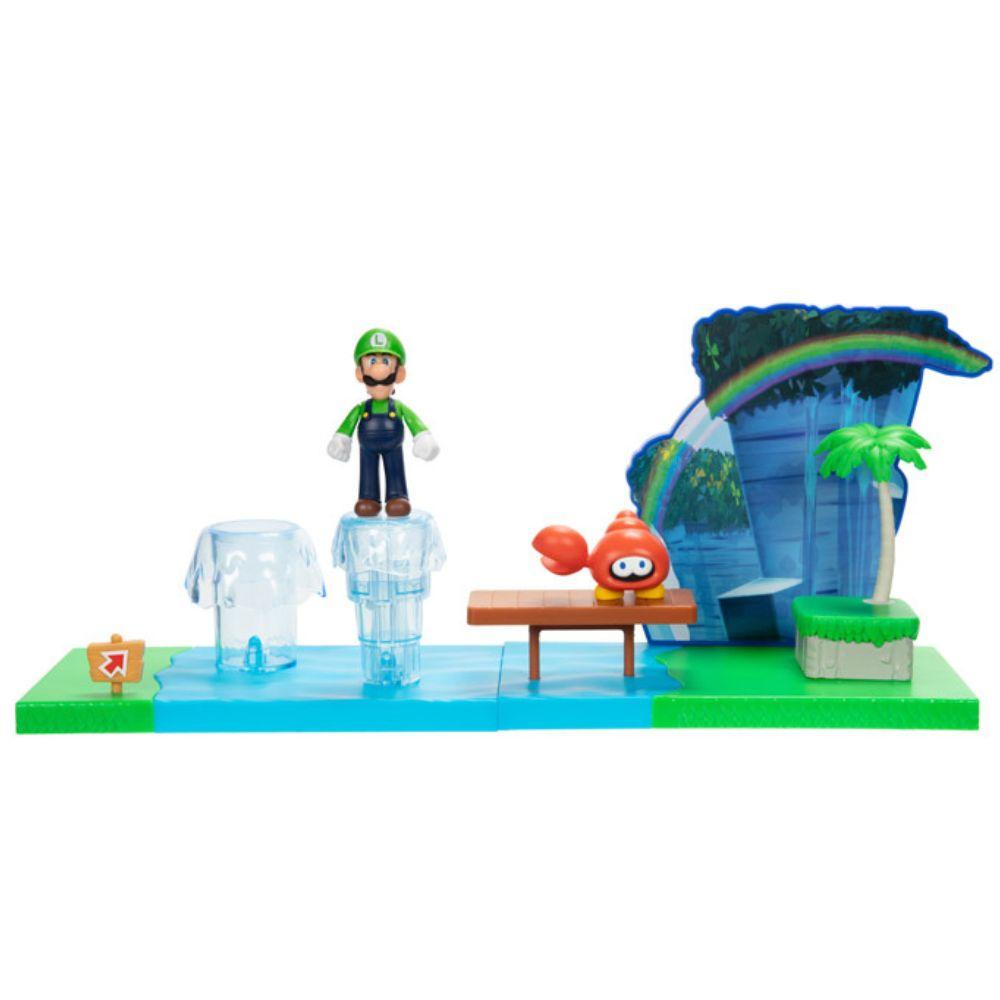 World of Nintendo 2.5" Mario World Sparkling Waters Playset - Jakks Pacific - Ginga Toys