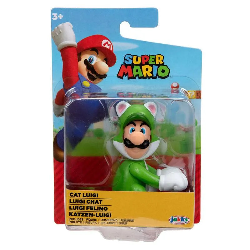 World of Nintendo Super Mario 2.50" Cat Luigi Figure - Jakks Pacific - Ginga Toys