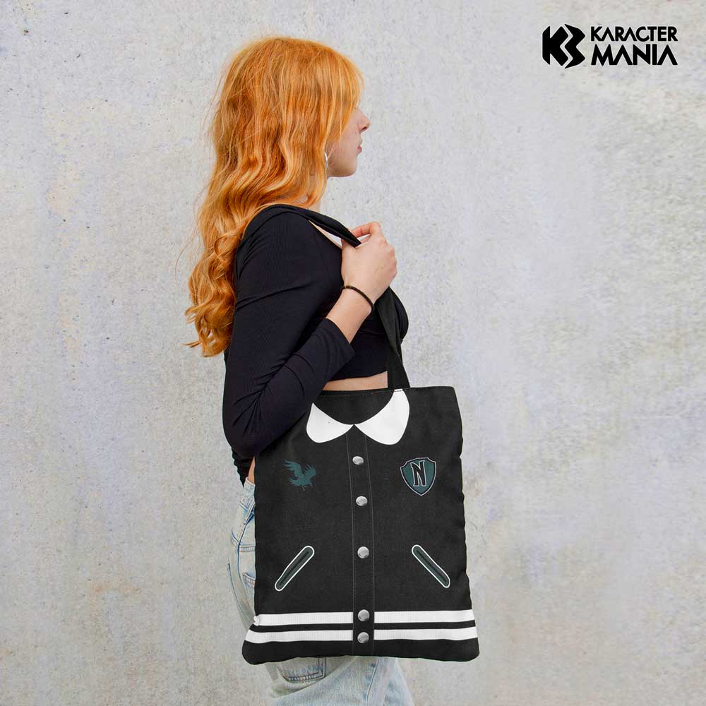 Netflix TV Wednesday Varsity Shopping Tote Bag 40cm - Ginga Toys