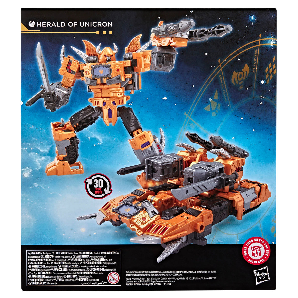HASBRO Transformers Age of the Primes Leader Class Herald of Unicron 19cm transforming action figure - Ginga Toys