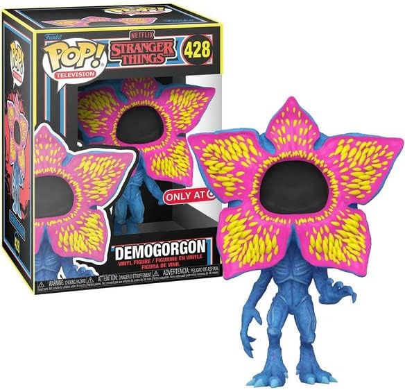 Funko Pop! Television: Stranger Things - Open Face Demogorgon Black Light Exclusive Figure #428 - Ginga Toys