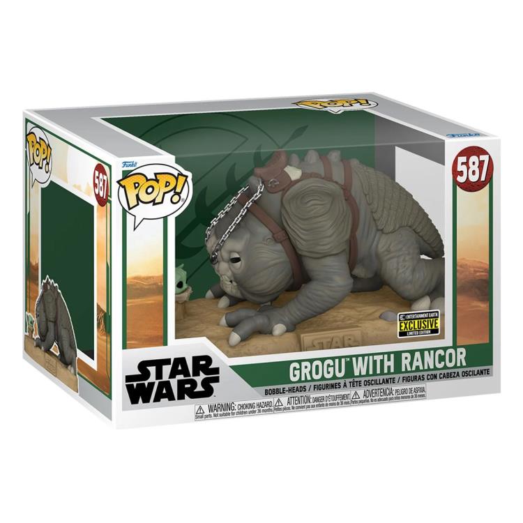 Funko Pop! Deluxe: Star Wars: The Book of Boba Fett - Grogu with Rancor Exclusive #587 - Ginga Toys