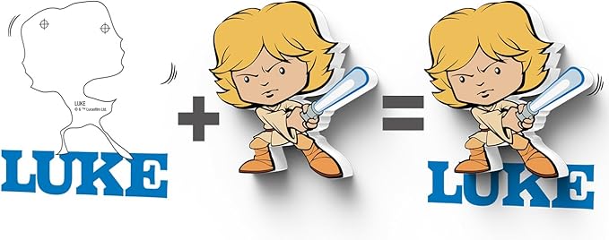 3D Light FX Star Wars Luke Skywalker 3D Deco Mini-Sized Sticker LED Wall Light - Ginga Toys