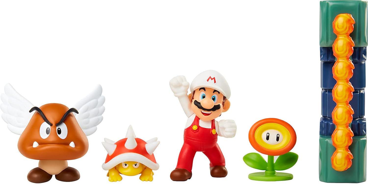 World of Nintendo Super Mario Lava Castle Diorama Set - Ginga Toys