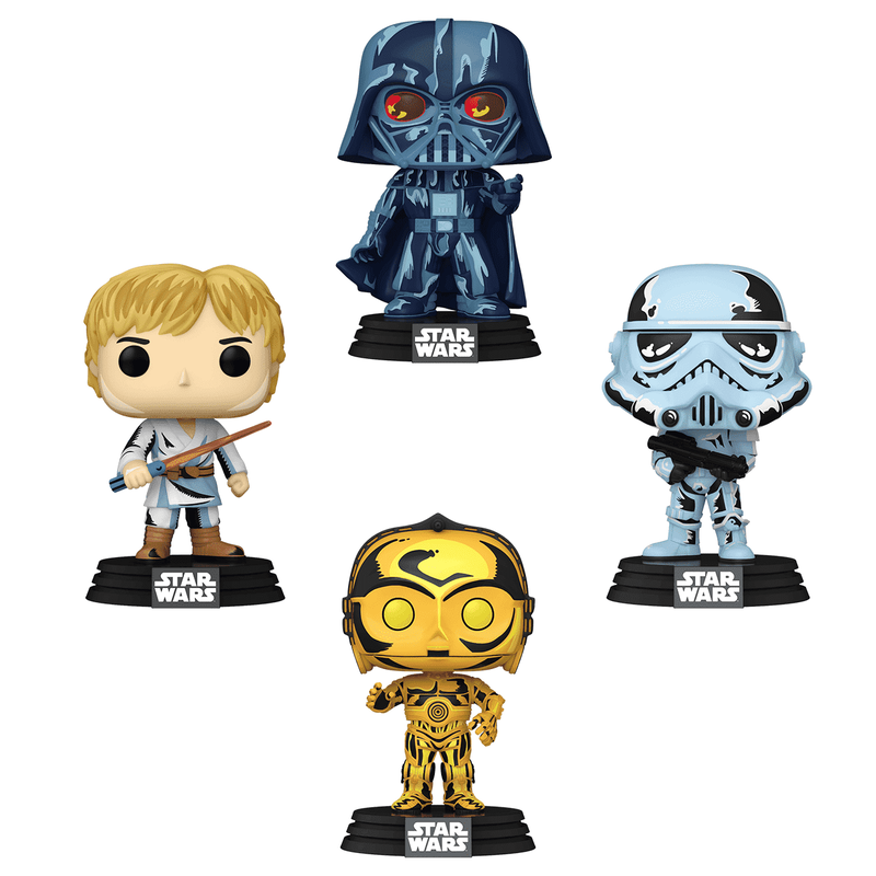 Funko Pop! Star Wars: Darth Vader / Stormtrooper / C-3PO / Luke Skywalker Exclusive Multipack - 4 Pack Vinyl Figures - Ginga Toys