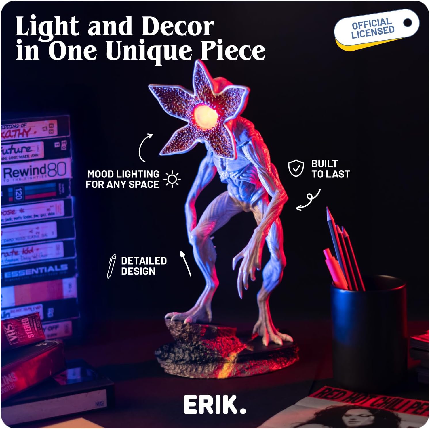 Stranger Things Demogorgon Rechargeable LED Desk Lamp - Ginga Toys
