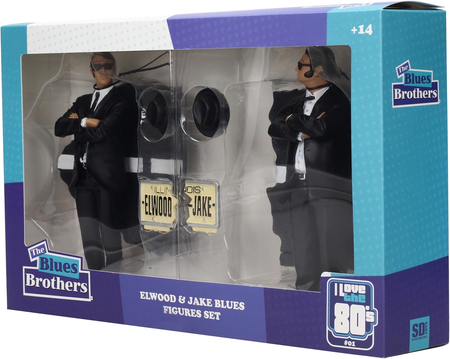 The Blues Brothers Movie Icons Jake & Elwood Blues Figurine Set - Ginga Toys