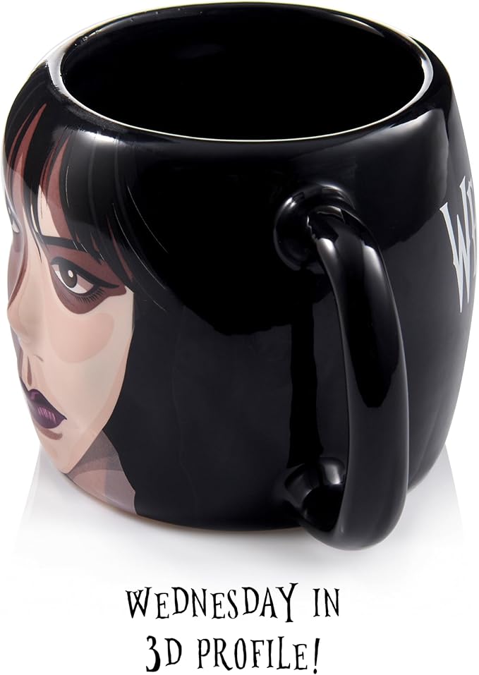 Netflix TV Wednesday with Thing inside Black 3D Mug - Ginga Toys