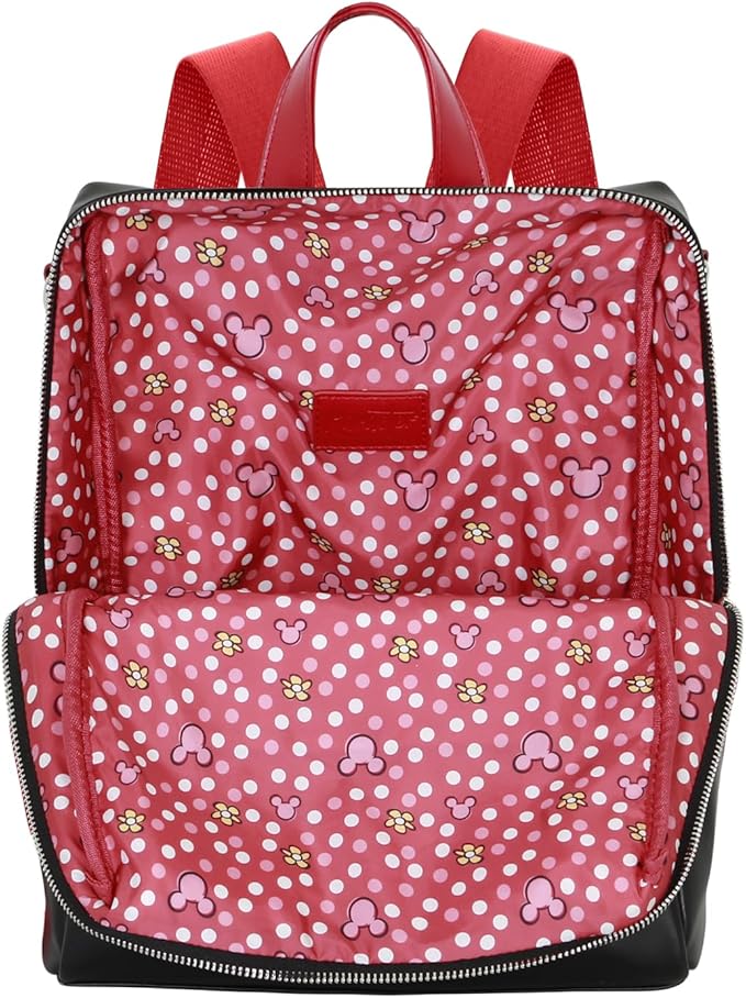 Disney Minnie Mouse Black Shield Backpack - Minnie Mouse Face