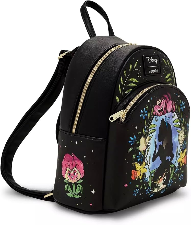 Image ALT Text
Loungefly Disney Alice in Wonderland Floral Glow Mini Backpack with Alice and Cheshire Cat - Ginga Toys