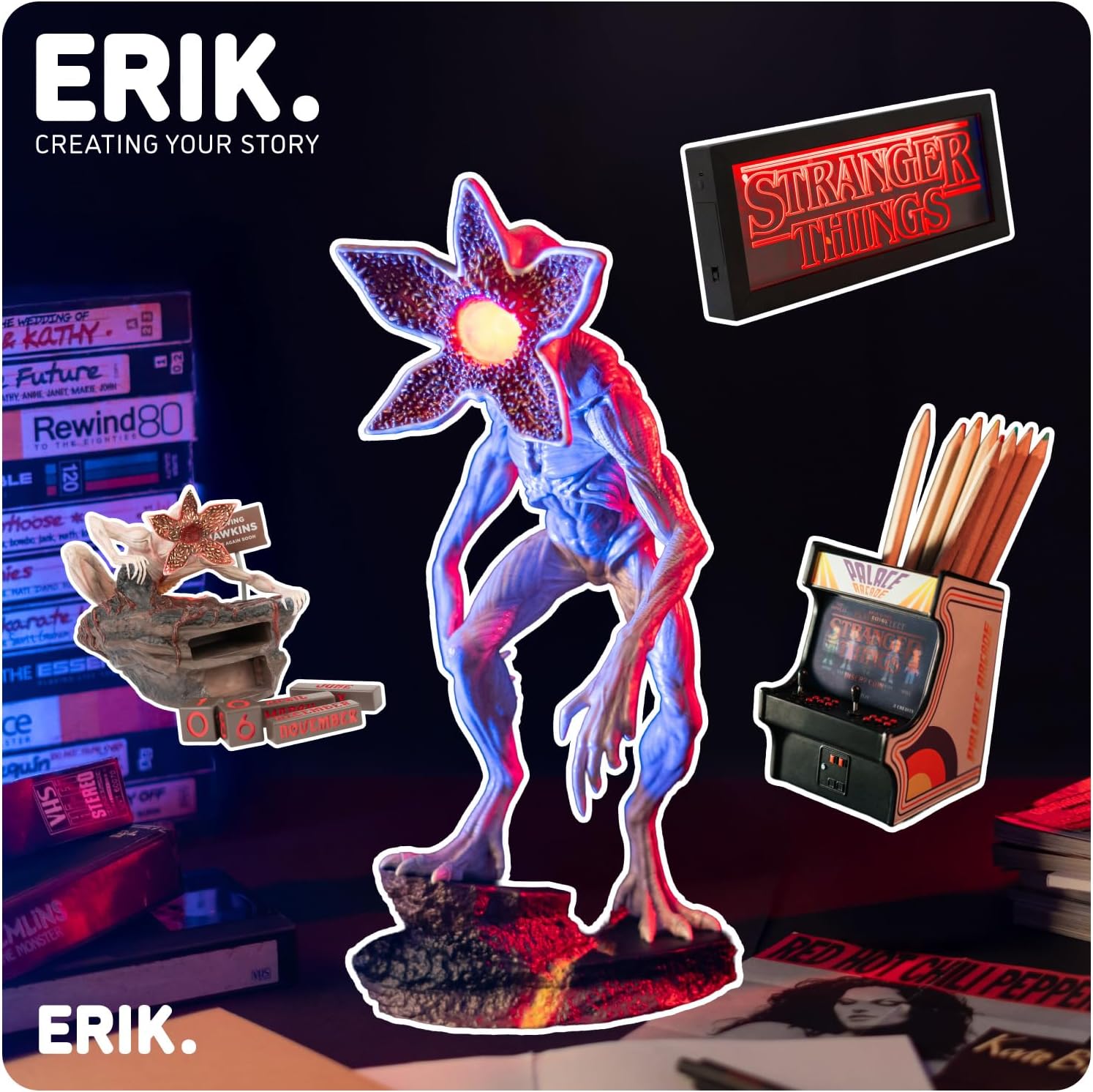 Stranger Things Demogorgon Rechargeable LED Desk Lamp - Ginga Toys