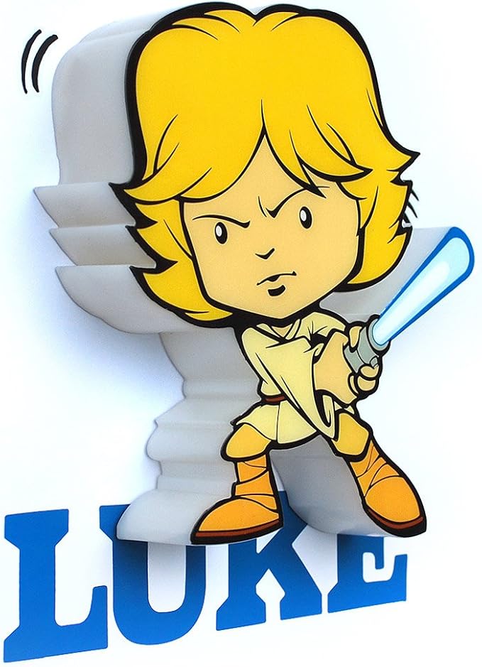 3D Light FX Star Wars Luke Skywalker 3D Deco Mini-Sized Sticker LED Wall Light - Ginga Toys