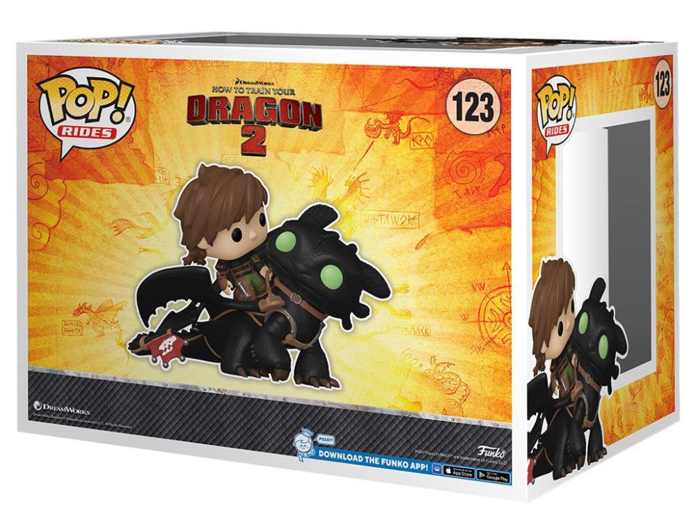 Funko Pop! Rides: How To Train Your Dragon 2 - Hiccup with Toothless Vinyl Figure #123 - Ginga Toys