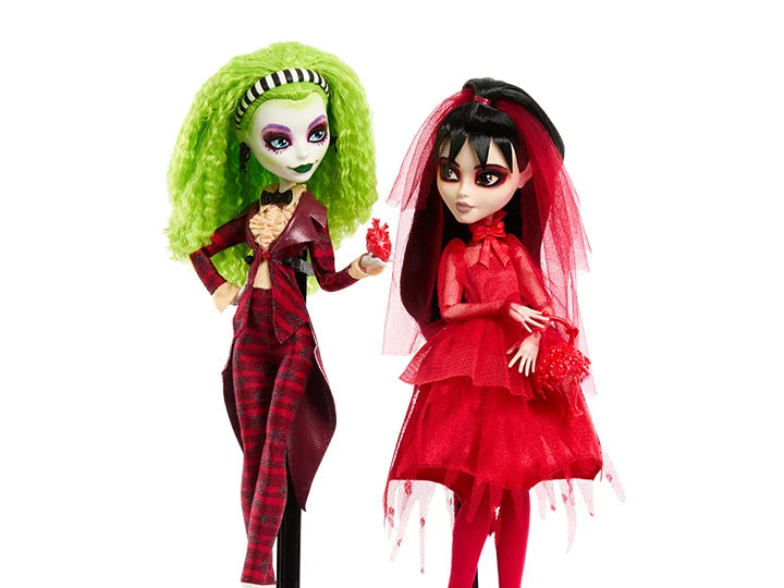 Monster High x Beetlejuice Beetlejuice Skullector Beetlejuice Wedding Exclusive Two-Pack Dolls Set - Ginga Toys