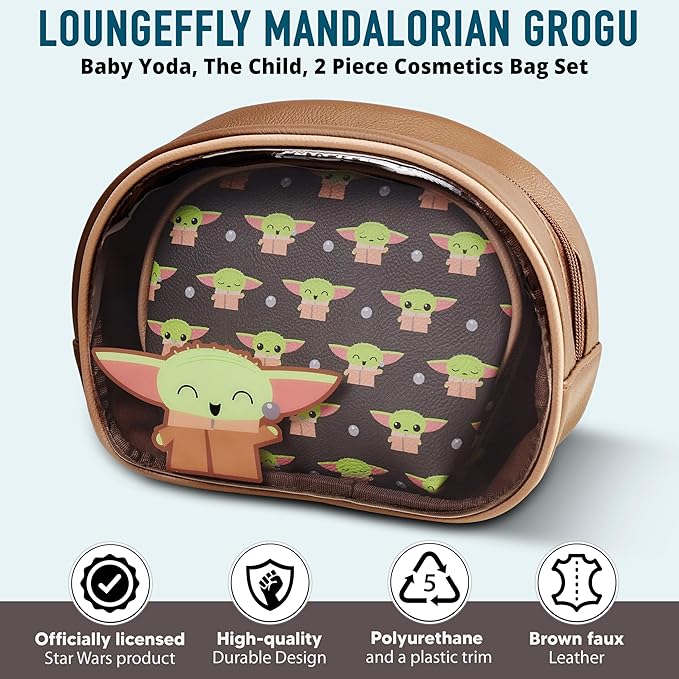 Loungefly Star Wars The Mandalorian Grogu (The Child) 2 Piece Cosmetic Set
