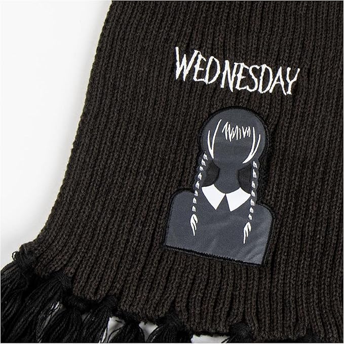 Netflix Wednesday Addams Beanie & Scarf Set - Ginga Toys