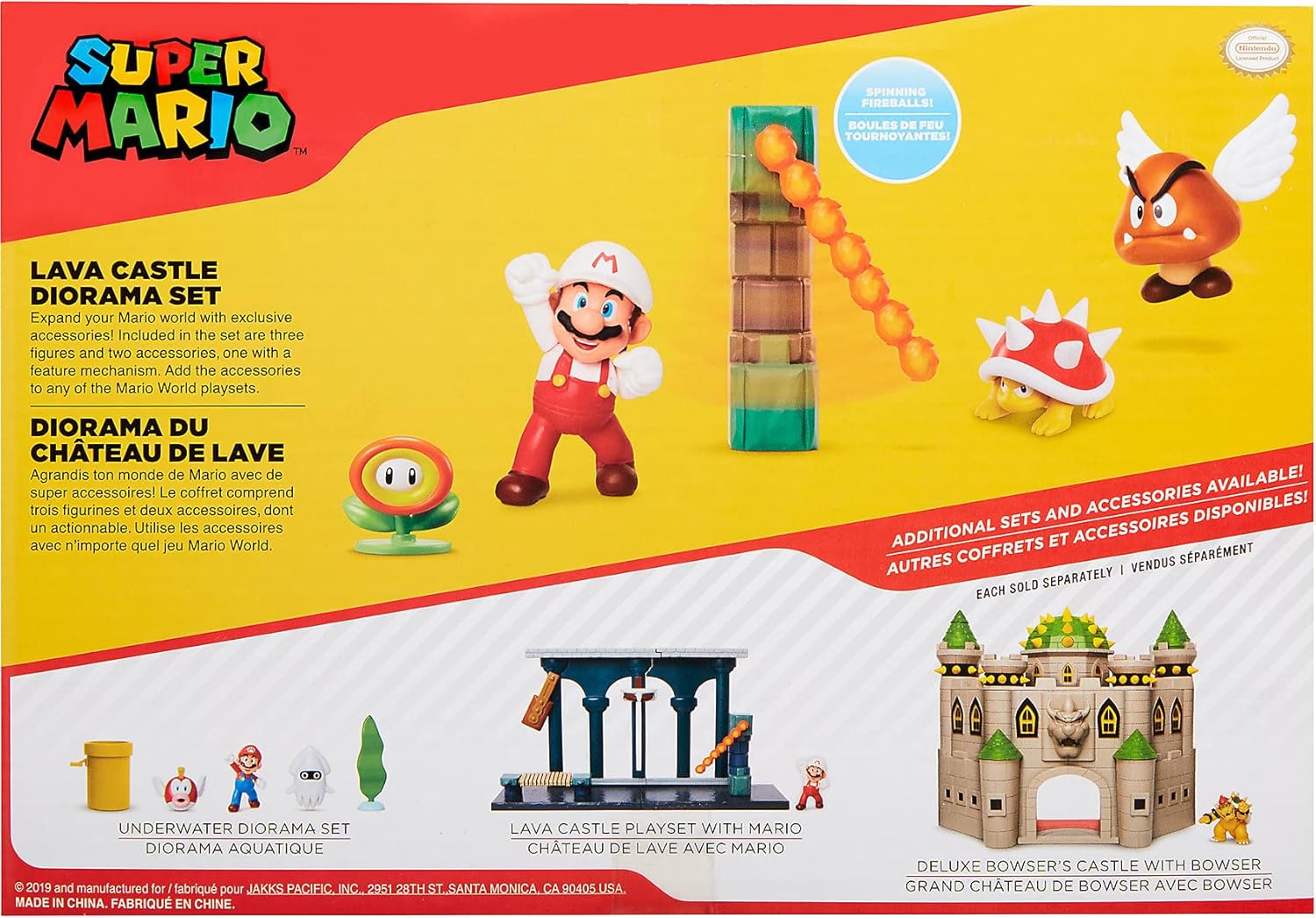 World of Nintendo Super Mario Lava Castle Diorama Set - Ginga Toys