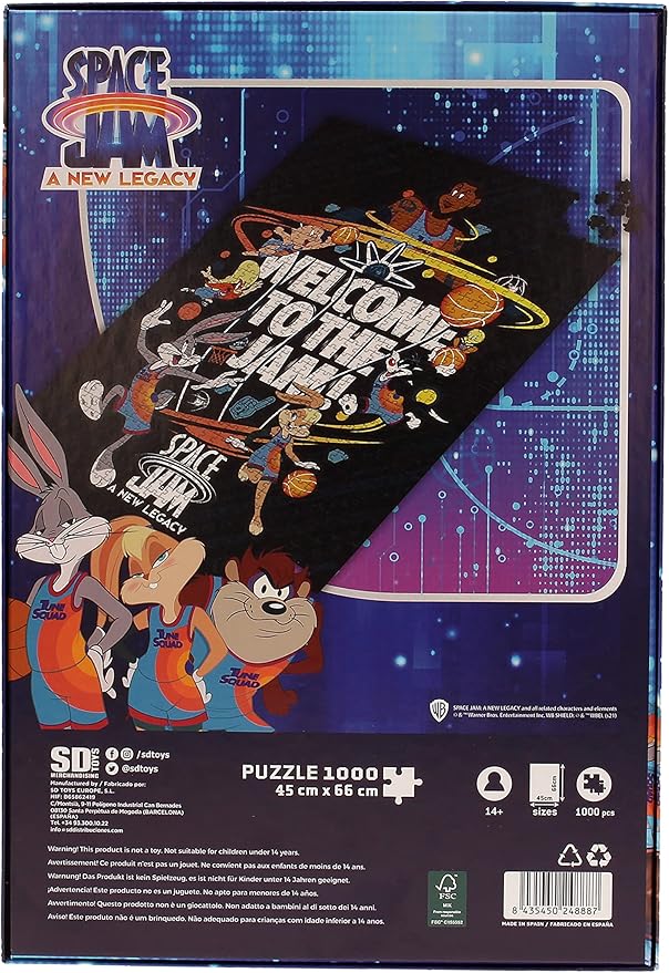 SD Toys Space Jam: Welcome to the Jam 1000-piece Jigsaw Puzzle - Ginga Toys