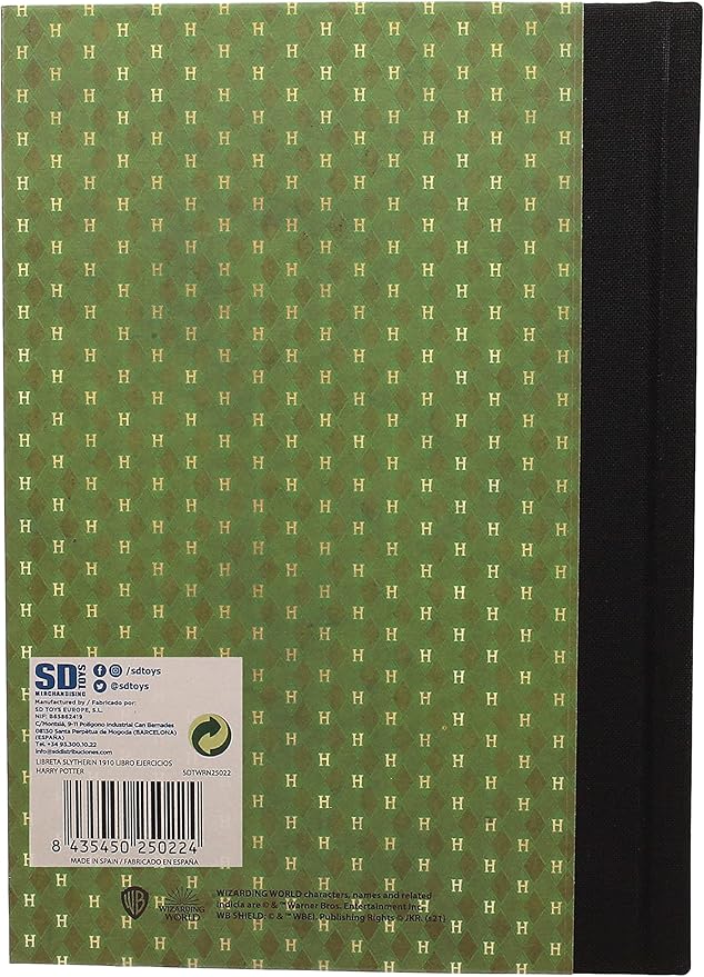 Harry Potter Slytherin Premium A5 Notebook - Ginga Toys