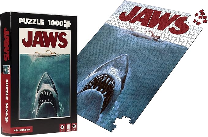 Jaws Movie Poster 1000-Piece Jigsaw Puzzle - Ginga Toys